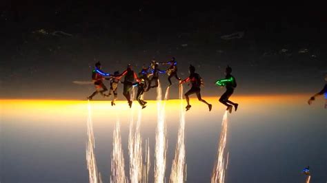 Amazing Pyrotechnic Display By Daring Skydivers Youtube