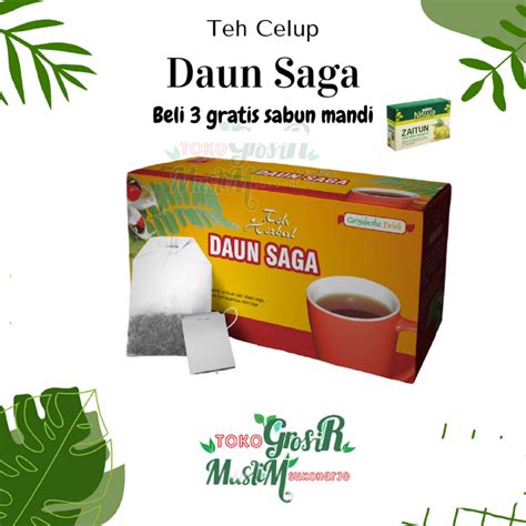 Jual Teh Herbal Daun Saga Griya Herba Isi 20 Kantong Teh Celup Teh