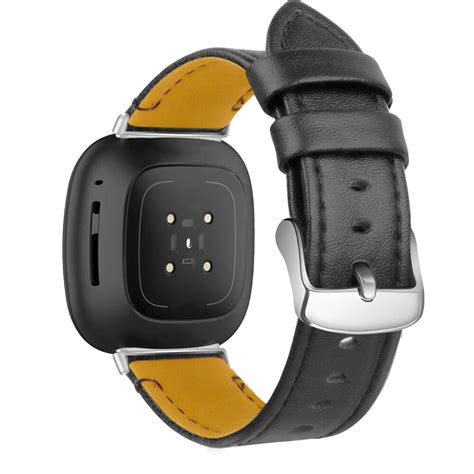 Correa Cuero Lujo Fitbit Versa Negro Correasmartwatch Es