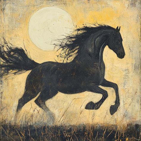 Wild Stallion Horse Art Print Free Stock Photo - Public Domain Pictures