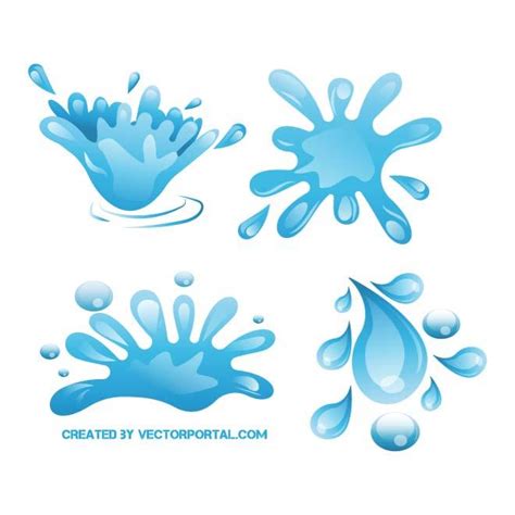 Water splash clip art Royalty Free Stock SVG Vector and Clip Art