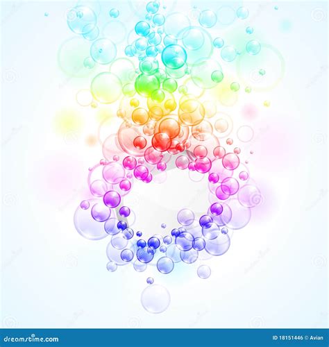 Rainbow Bubbles Background Vector Illustration | CartoonDealer.com ...