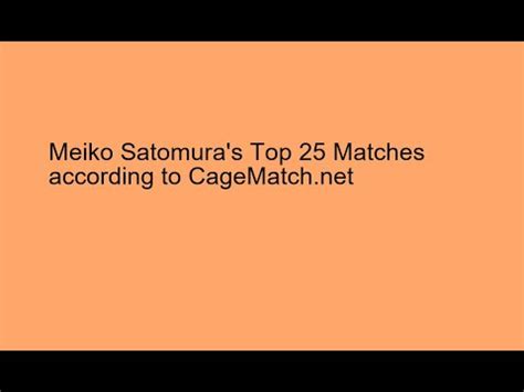 Meiko Satomura S Top Matches According To Cage Match Youtube