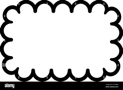 Rectangle Scalloped Frame Scalloped Edge Square Shape Border Simple