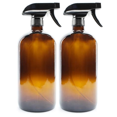 Amazon Ounce Amber Glass Spray Bottles W Heavy Duty Mist