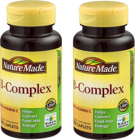 Nature Made Vitamin B Complex Caplets 100 Caplets Pack Of