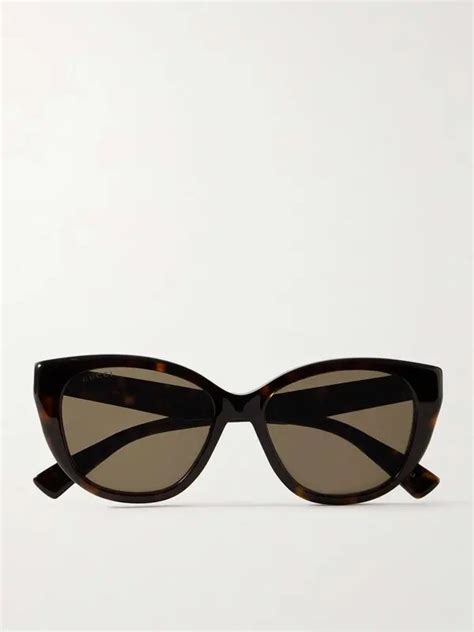 Gucci Oversized Cat Eye Acetate Sunglasses Tortoiseshell Editorialist