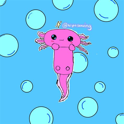 Kawaii Axolotl by Night-Seawing on DeviantArt