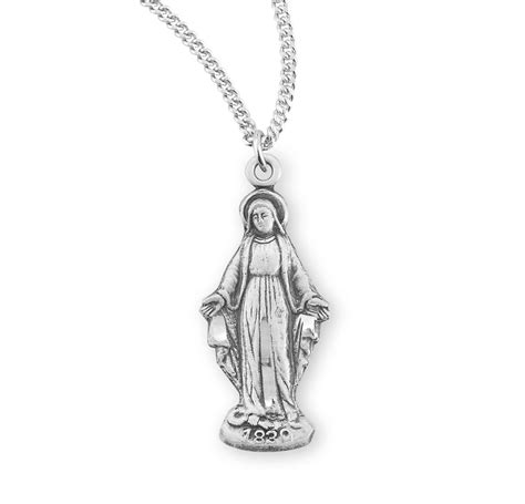 Our Lady of Grace Sterling Silver Medal - Holy Land Art Company, LLC