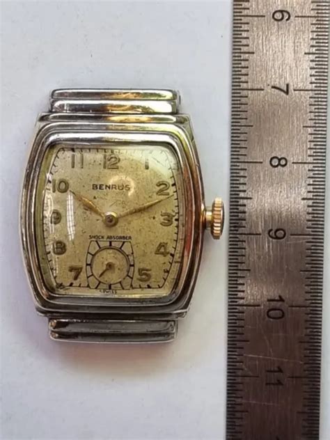 MONTRE ANCIENNE ART deco mécanique homme BENRUS AR1 à réparer pour