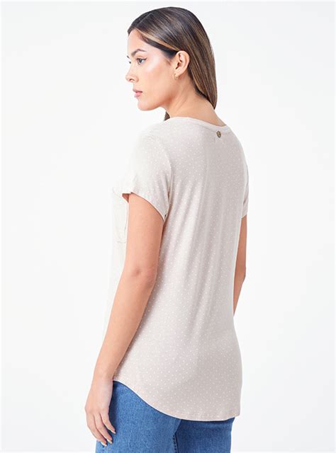 Ripley POLO MUJER NAVIGATA DOTS CUELLO REDONDO