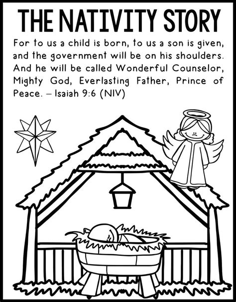 The Nativity Story For Kids With An Image Of A Baby Jesus In A Manger