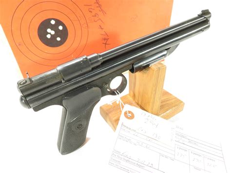 Crosman Model 130 Air Pistol 1953 1970 W Original Box Baker Airguns