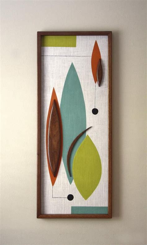 Mid Century Modern Wall Art Witco Inspired The Nonnie 15x38 Modern