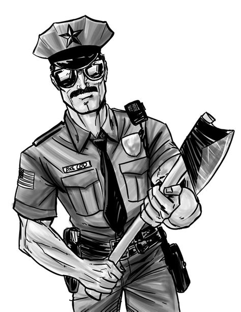 Police Officer Sketch at PaintingValley.com | Explore collection of ...