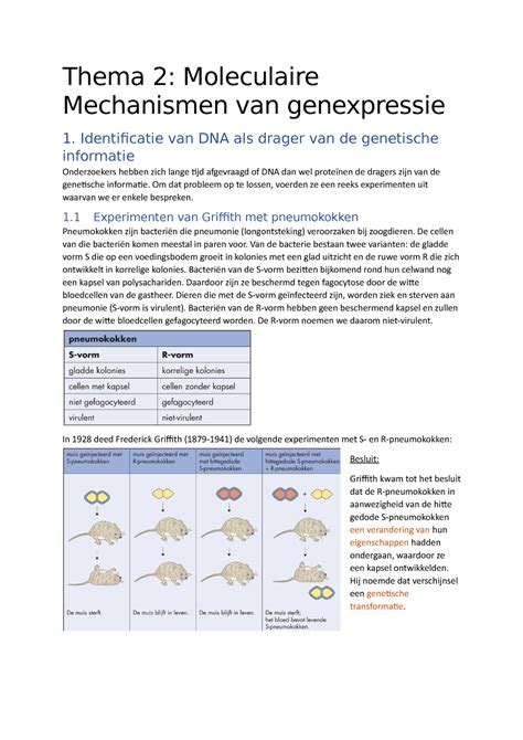 Bio Thema Samenvatting Biologie De Middelbaar Thema