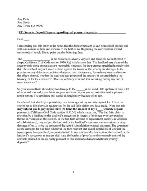 Sample Letter To Tenant For Damages Template Business