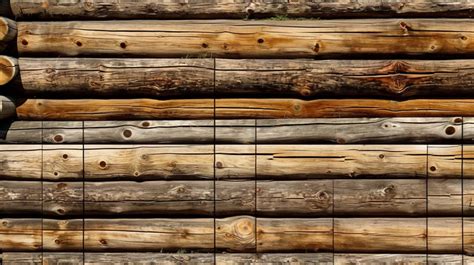 Rustic Vintage Wall A Textured Background Of Weathered Wooden Logs And Boards Backgrounds 