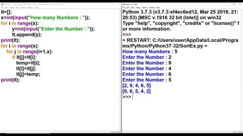 Sorting List In Python Without Sort Function Youtube