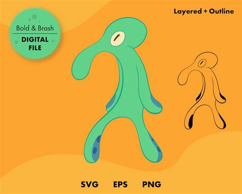 Squidward Bold And Brash Svg Spongebob Squarepants Cut File Etsy