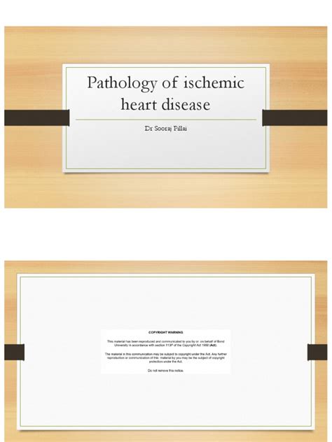 Pathology of Ischaemic Heart Disease | PDF