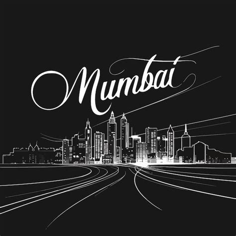 Premium Vector | Mumbai city skyline vector