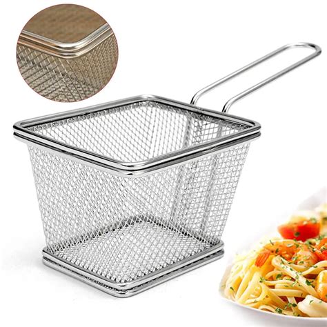 Basket Fry Chip Stainless Steel Mini Kitchen Home Fries Frying Potato