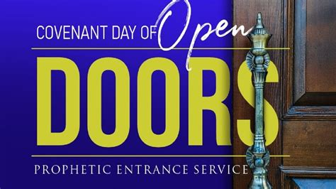 Covenant Day Of Open Doors Prophetic Entrance Service Rd July