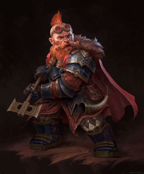 Artstation Dwarf Bogdan Tomchuk Fantasy Dwarf Character Art