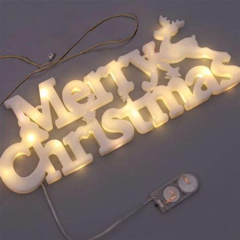 Merry Christmas Light up Sign Outdoor Xmas Window Decorations Lighted ...