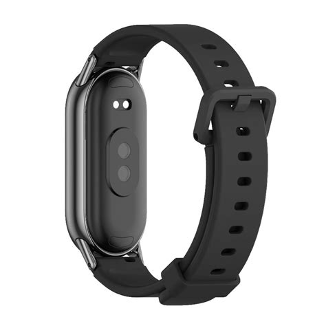 For Xiaomi Mi Band 8 Mijobs Silicone Breathable Watch Band (Black ...