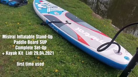 Lidl Sup Mistral Inflatable Stand Up Le Board SUP Set Up Kaak Kit 2021