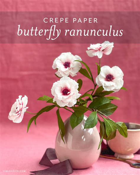 Member Make Crepe Paper Butterfly Ranunculus Lia Griffith