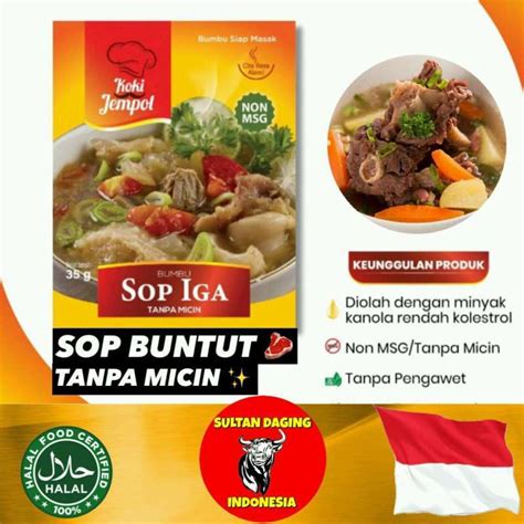 Jual BUMBU SOP IGA TANPA MICIN 35 GRAM KOKI JEMPOL BUMBU SOP BUNTUT