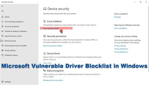 Disable Microsoft Vulnerable Driver Blocklist In Windows