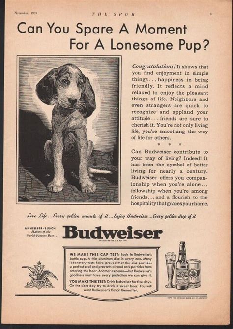 1939 Anheuser Busch Budweiser Beer Puppy Dog Alcohol Bottle Breweriana