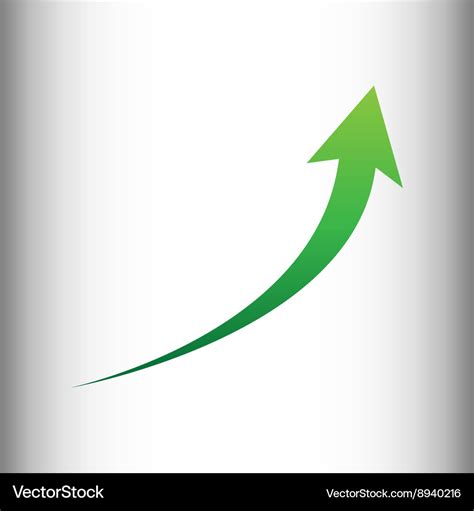 Growing Arrow Sign Royalty Free Vector Image VectorStock