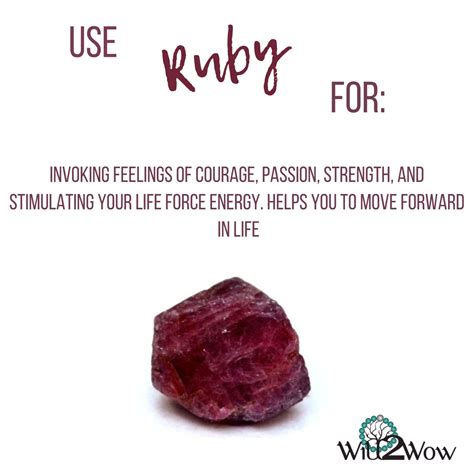 Ruby uses | Crystal healing stones, Crystals healing properties ...