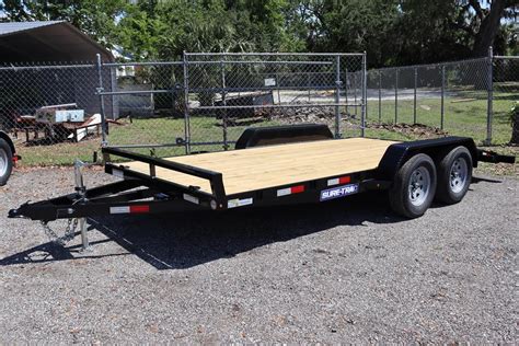 7x16(14+2) C-Channel Car Hauler Trailer with Electric Brakes For Sale