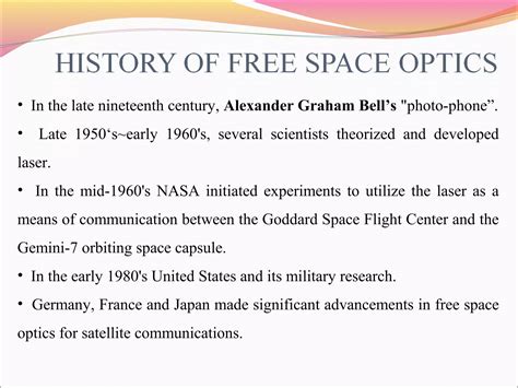 Free Space Optical Communication Ppt