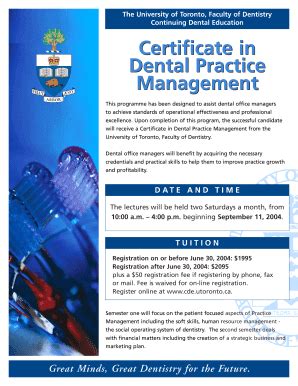 Fillable Online Certificate In Dental Practice Management Certificate