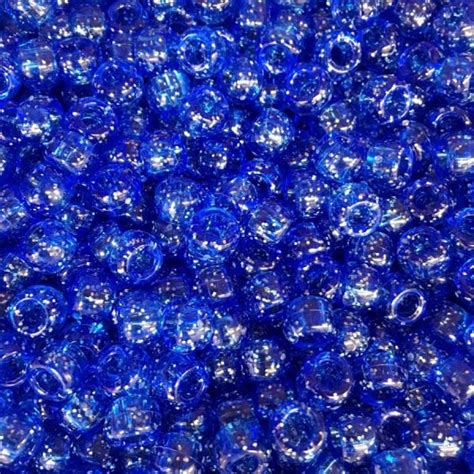 Royal Blue Glitter X Mm Pony Beads Dummy Clips Pram Charms Pony