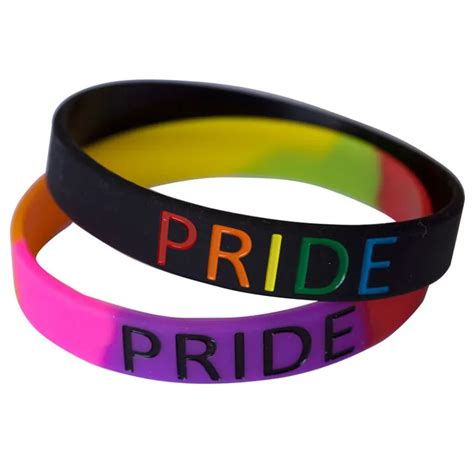 Wholesale Lgbt Pride Engraved Silicone Wristbands 70 Pieces Queerks™