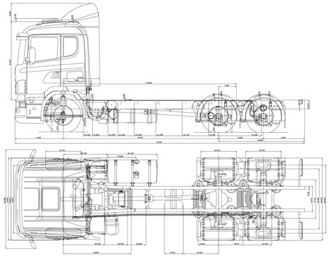 Scania Lb 6x2 S4 Heavy Truck Blueprints Free Outlines