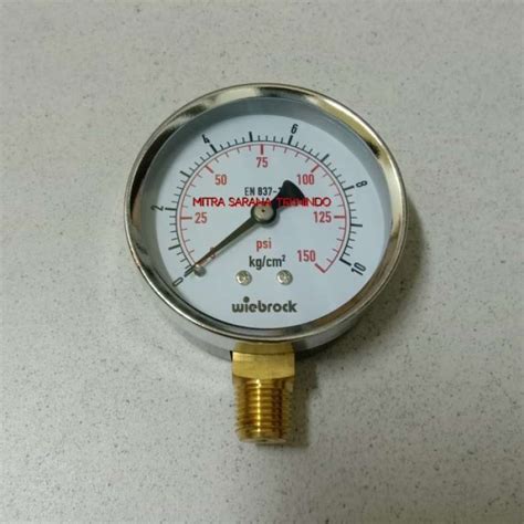 Jual Pressure Gauge Raket Besi Black Steel 2 5 Inch 10 Bar Kg 150 Psi