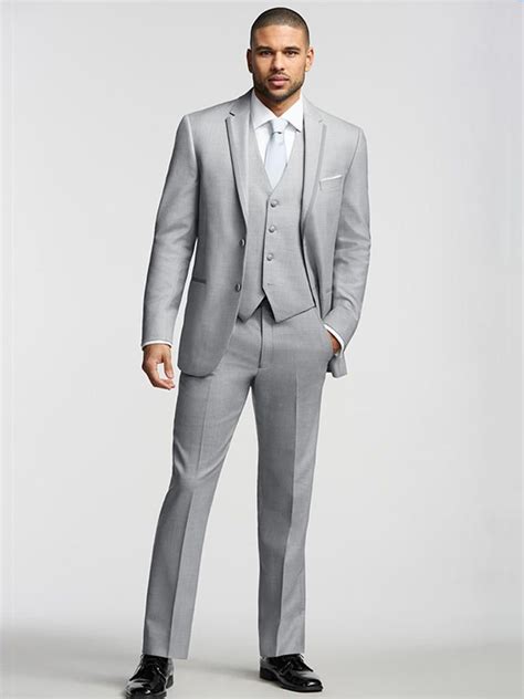 2016 Gray Tuxedos For Wedding Custom Made Three Pieces Men Suit Two