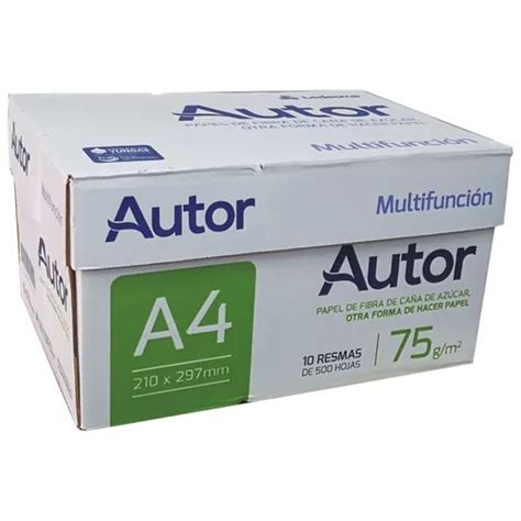 Resma A Autor Grs Caja X Hojas Envio Gratis