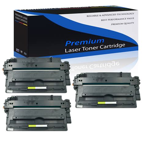 Used 3PK CF214A 14A Black Toner Cartridge For HP LaserJet Enterprise