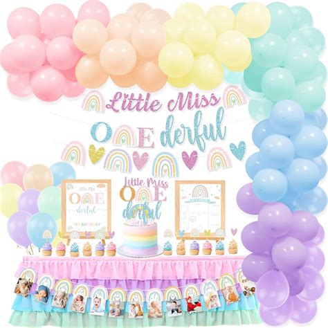 Amazon K Kumeed Pastel Rainbow Party Decorations Boho St Birthday