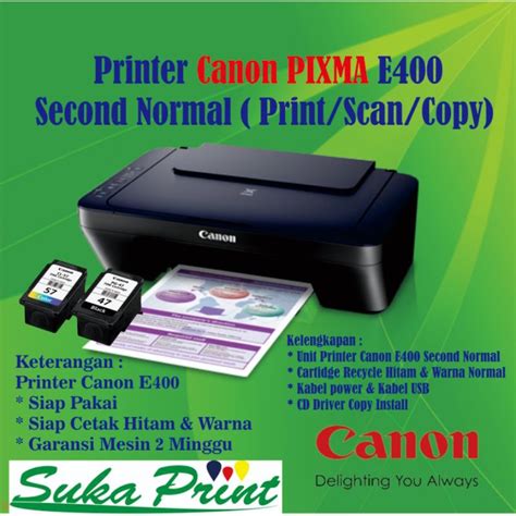 Jual Prin Scan Copy Canon Pixma E Normal Shopee Indonesia